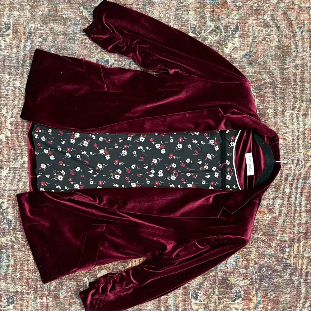 Women's Velvet Burgundy Jacket